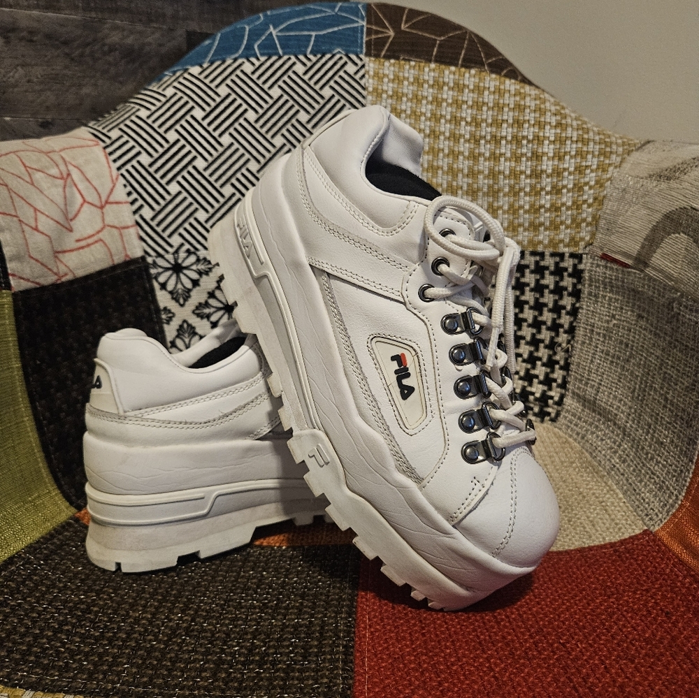 Fila PlatformWedge Sneaker White 8.5